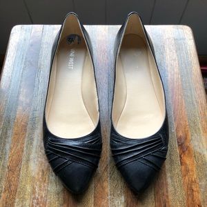 Nine West Black Flats, Size 7.5 US